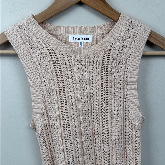 Heartloom Crochet Knit Tie-back Tank Top Vest Sleeveless Boho Cream xs - Picture 3 of 9
